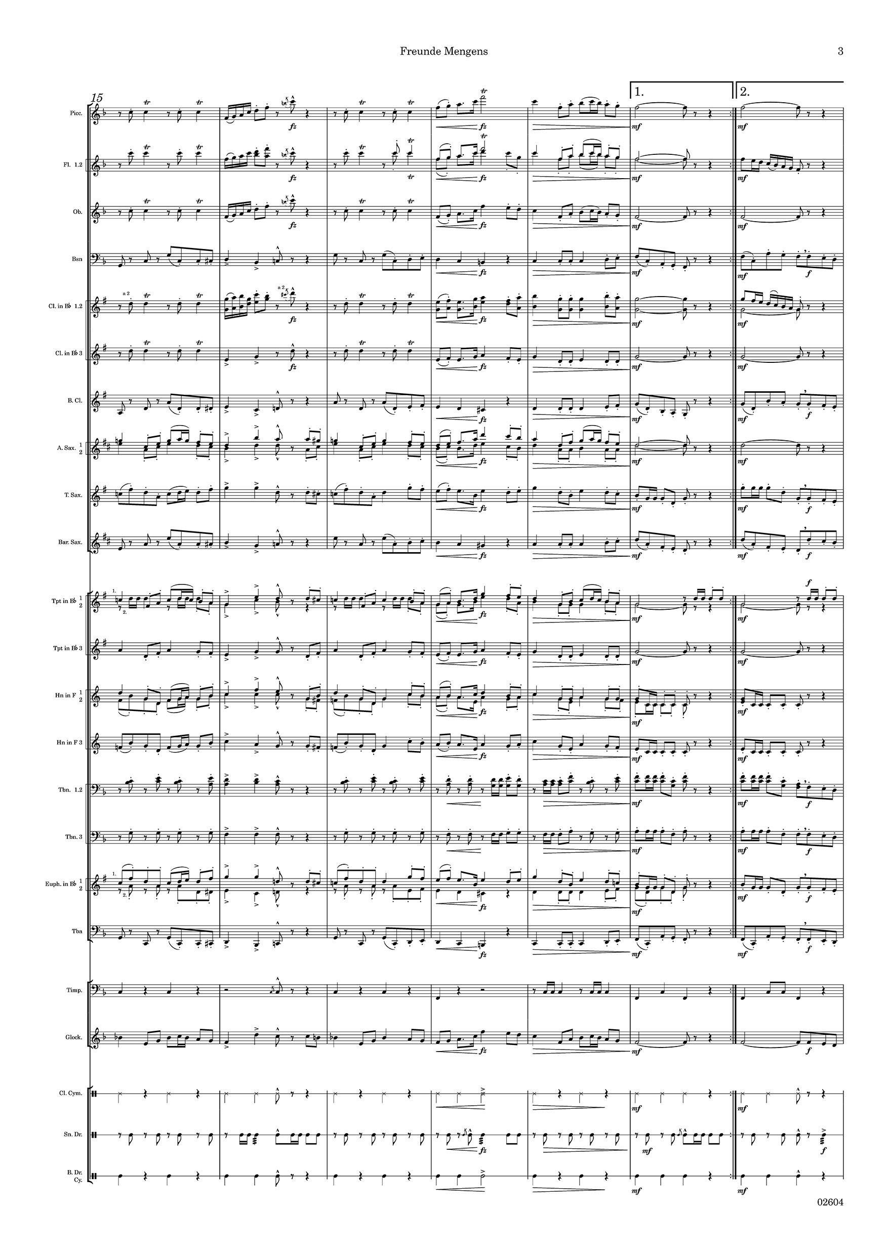 Freunde Mengens - Score S.3